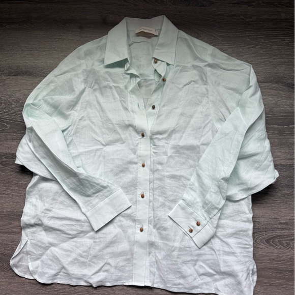 Zimmermann high waisted natural set shirt + shorts - Picture 8 of 10